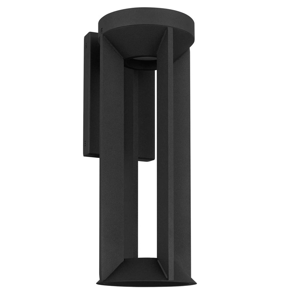 Alteck Aura 16" LED Outdoor Sconce, Black/Sand, Sand Black