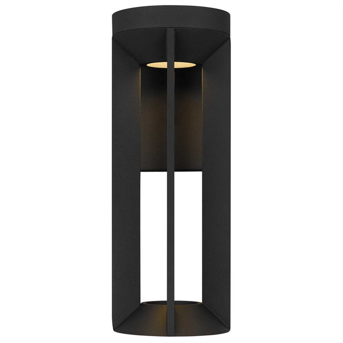 Alteck Aura 16" LED Outdoor Sconce, Black/Sand, Sand Black
