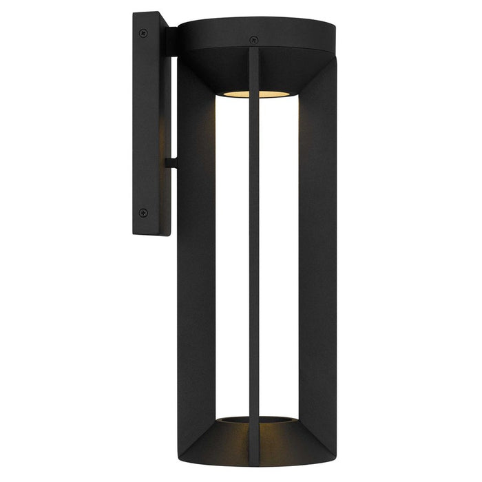 Alteck Aura 16" LED Outdoor Sconce, Black/Sand, Sand Black