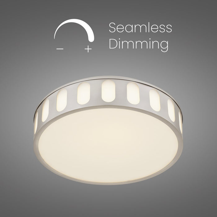 Alteck Opera 15.15" LED Flush Mount, Brushed, Brushed Nickel