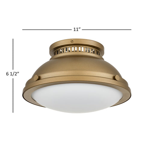 Alteck London 1-Lt 11" Flush Mount, Polished, Polished Brass - BFM0024-PB