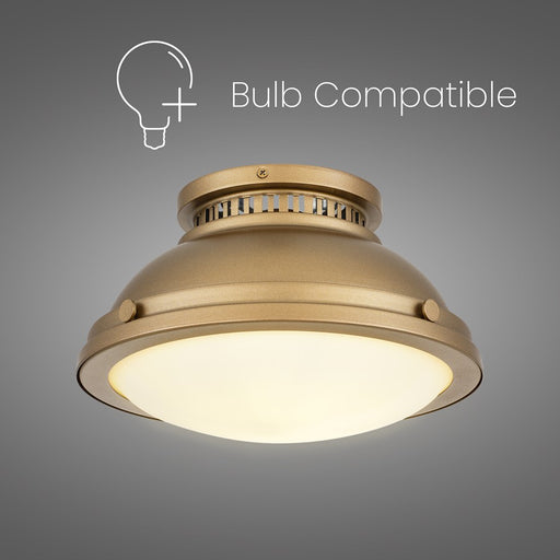 Alteck London 1-Lt 11" Flush Mount, Polished, Polished Brass