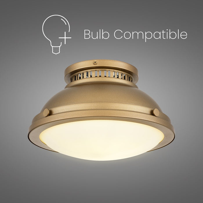 Alteck London 1-Lt 11" Flush Mount, Polished, Polished Brass