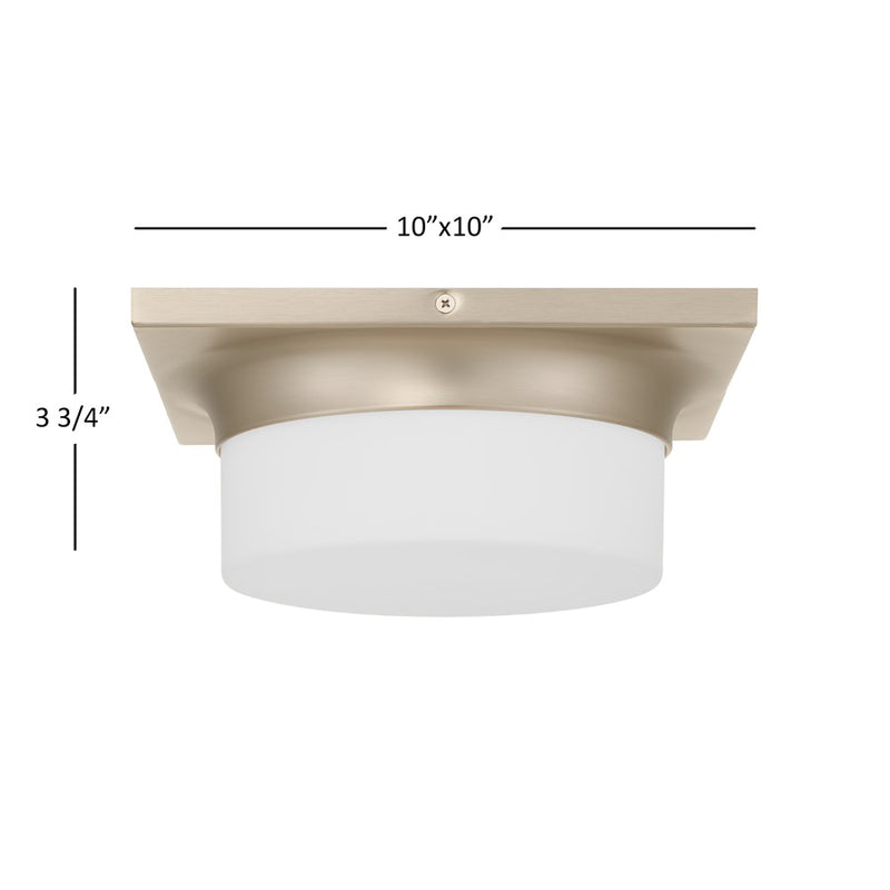Alteck Grande 10" LED Flush Mount, Brushed, Brushed Nickel