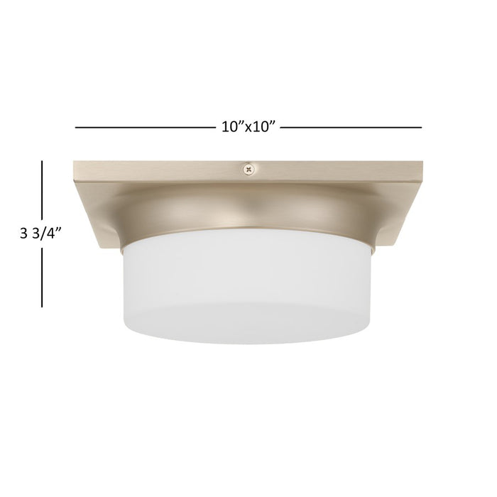 Alteck Grande 10" LED Flush Mount, Brushed, Brushed Nickel
