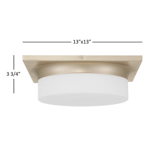Alteck Grande 13" LED Flush Mount, Brushed, Brushed Nickel