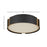 Alteck Milan 10" LED Flush, Matte, Black with Brass Accent - BFM0028-5CCT-BK