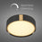 Alteck Milan 10" LED Flush, Matte, Black with Brass Accent
