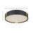 Alteck Milan 13" LED Flush, Matte, Black with Brass Accent - BFM0029-5CCT-BK
