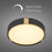 Alteck Milan 13" LED Flush, Matte, Black with Brass Accent