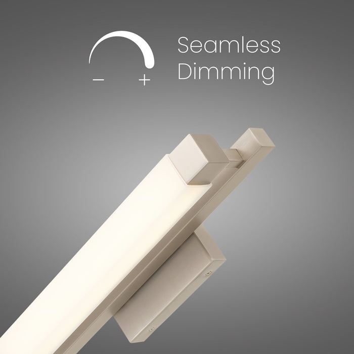 Alteck Albion 20" LED Bathroom Vanity Light, Brushed Nickel