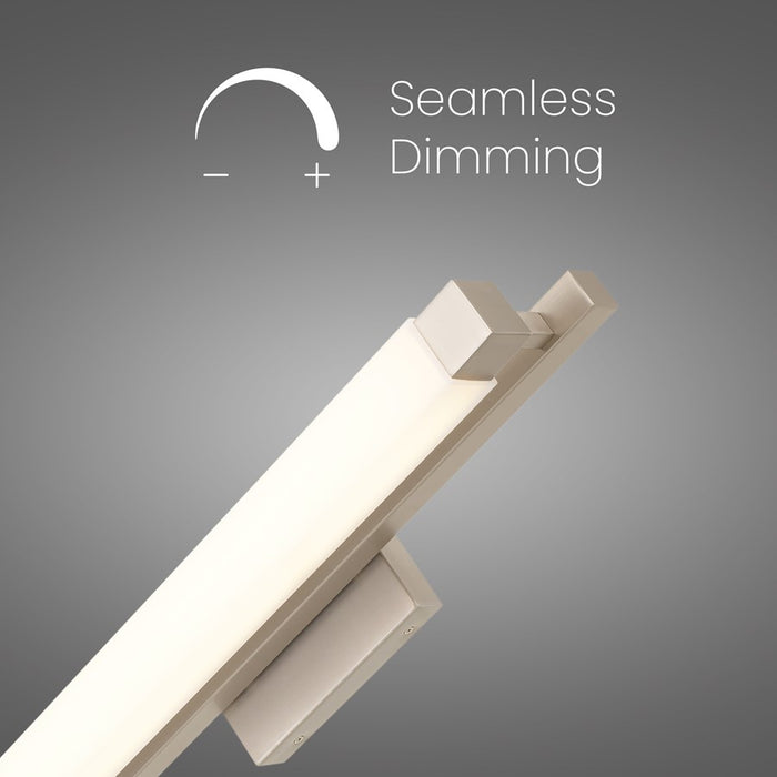 Alteck Albion 26" LED Bathroom Vanity Light, Brushed Nickel