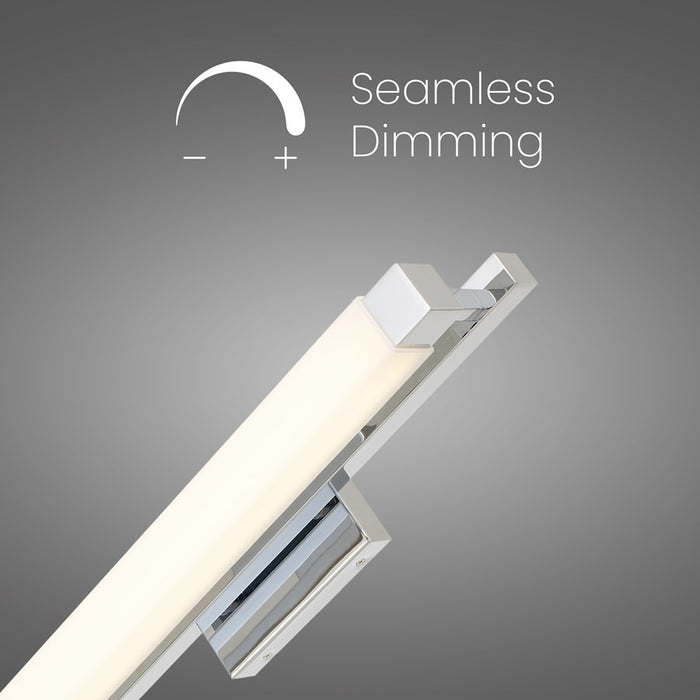 Alteck Albion 26" LED Bath Vanity Light, Chrome/Opal, Chrome