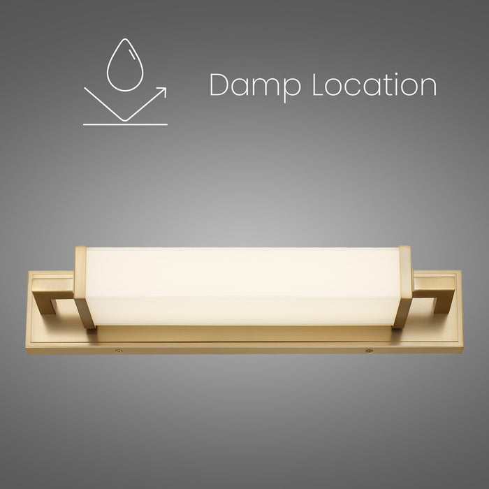 Alteck Empire 22" LED Bathroom Vanity Light, Antique Brass