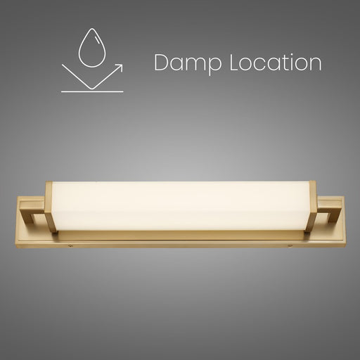 Alteck Empire 28" LED Bathroom Vanity Light, Antique Brass