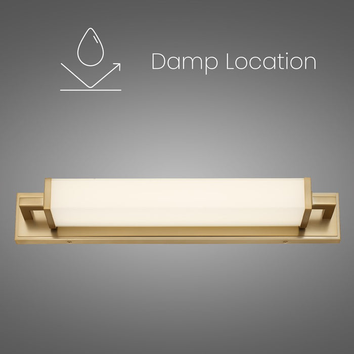 Alteck Empire 28" LED Bathroom Vanity Light, Antique Brass