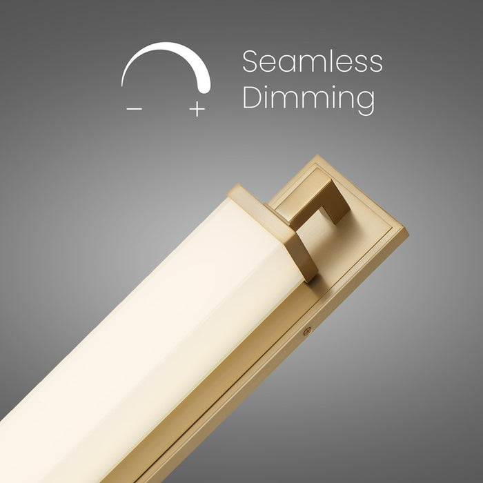 Alteck Empire 28" LED Bathroom Vanity Light, Antique Brass