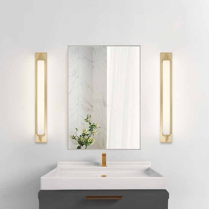 Alteck Empire 34" LED Bathroom Vanity Light, Antique Brass