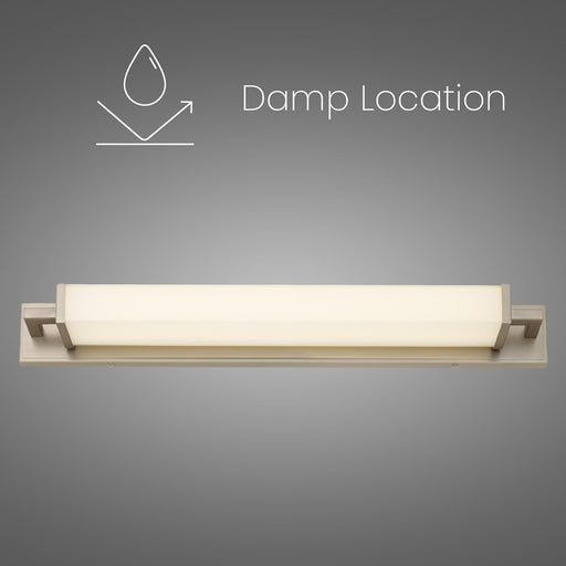 Alteck Empire 34" LED Bathroom Vanity Light, Brushed Nickel