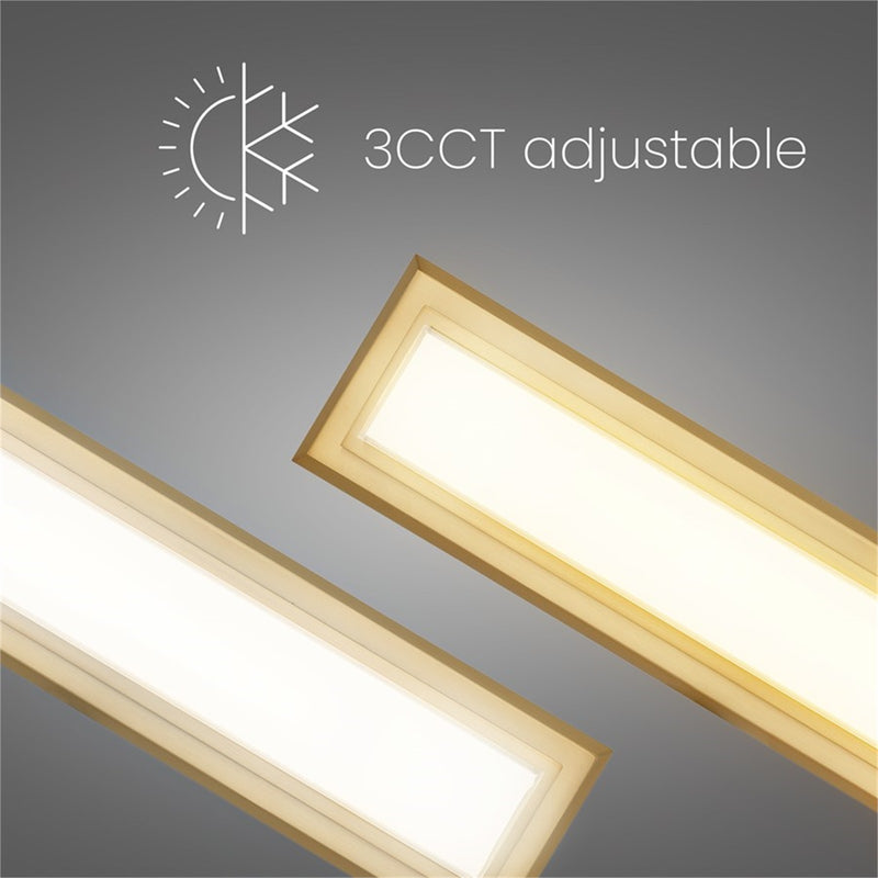 Alteck Roman 18" LED Bathroom Vanity Light, Antique Brass