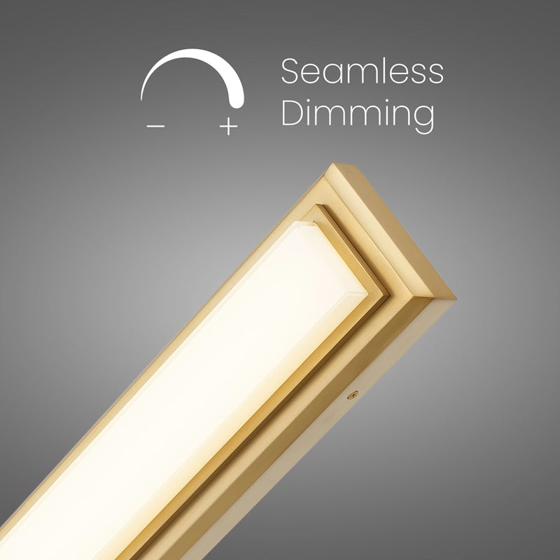 Alteck Roman 18in 1-Light LED Bathroom Vanity Light | Contemporary Antique Brass and Opal Acrylic | Bathroom & Powder Room | Model BW0035-3CCT-AB