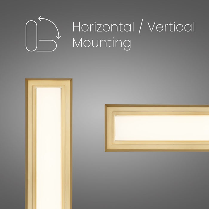 Alteck Roman 18" LED Bathroom Vanity Light, Antique Brass