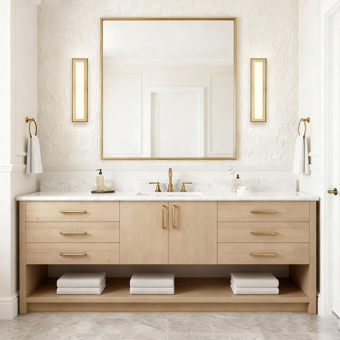 Alteck Roman 18" LED Bathroom Vanity Light, Antique Brass