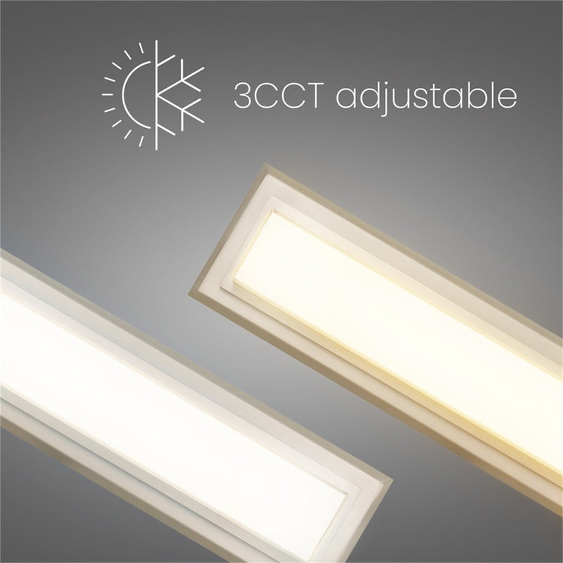 Alteck Roman 18in 1-Light LED Bathroom Vanity Light | Contemporary Brushed Nickel and Opal Acrylic | Bathroom & Powder Room | Model BW0035-3CCT-BN
