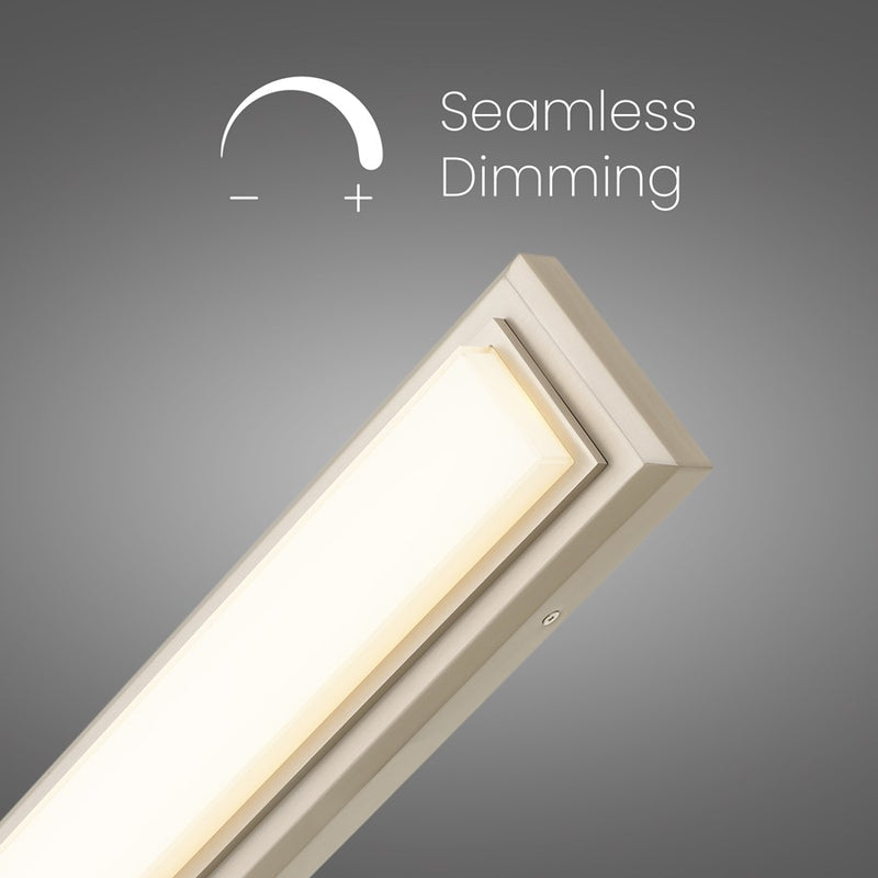 Alteck Roman 18in 1-Light LED Bathroom Vanity Light | Contemporary Brushed Nickel and Opal Acrylic | Bathroom & Powder Room | Model BW0035-3CCT-BN