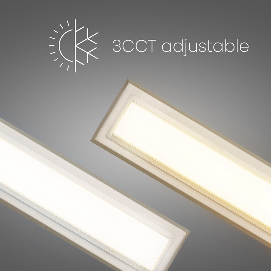 Alteck Roman 24" LED Bathroom Vanity Light, Brushed Nickel - BW0036-3CCT-BN