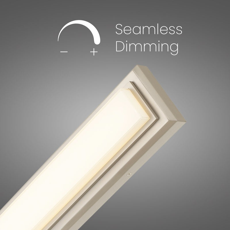 Alteck Roman 24in 1-Light LED Bathroom Vanity Light | Contemporary Brushed Nickel and Opal Acrylic | Bathroom Vanity & Powder | Model BW0036-3CCT-BN