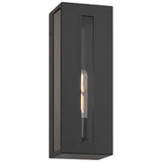 Access Lighting Chatham 1 Light Outdoor Wall Mount, Black/Clear
