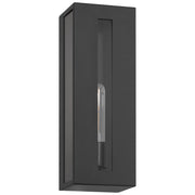 Access Lighting Chatham 1 Light Outdoor Wall Mount, Black/Clear