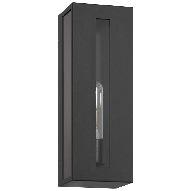 Access Lighting Chatham 1 Light Outdoor Wall Mount, Black/Clear