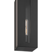 Access Lighting Chatham 1 Light Outdoor Wall Mount, Black/Clear