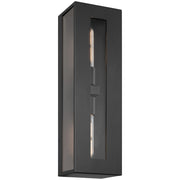Access Lighting Chatham 2 Light Outdoor Wall Mount Black/Clear