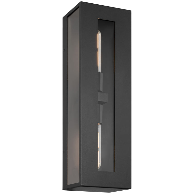 Access Lighting Chatham 2 Light Outdoor Wall Mount Black/Clear