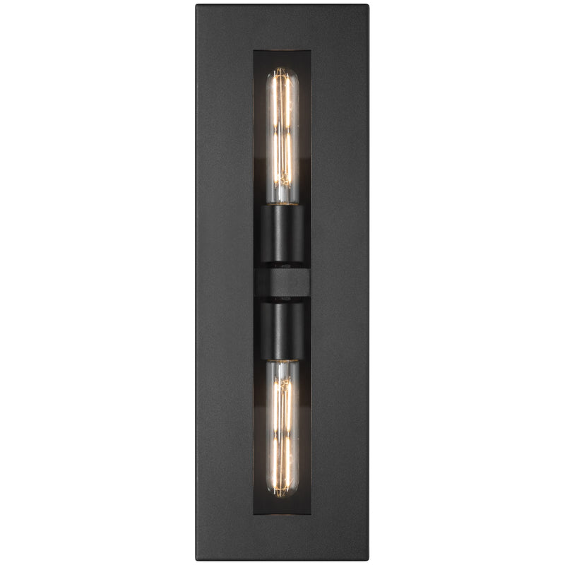 Access Lighting Chatham 2 Light Outdoor Wall Mount Black/Clear