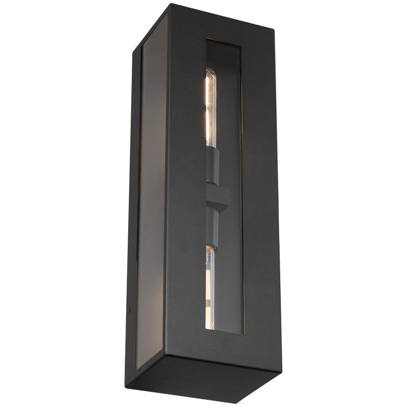 Access Lighting Chatham 2 Light Outdoor Wall Mount Black/Clear