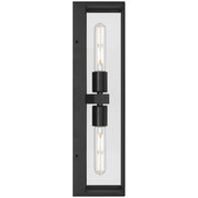 Access Lighting Chatham 2 Light Outdoor Wall Mount Black/Clear