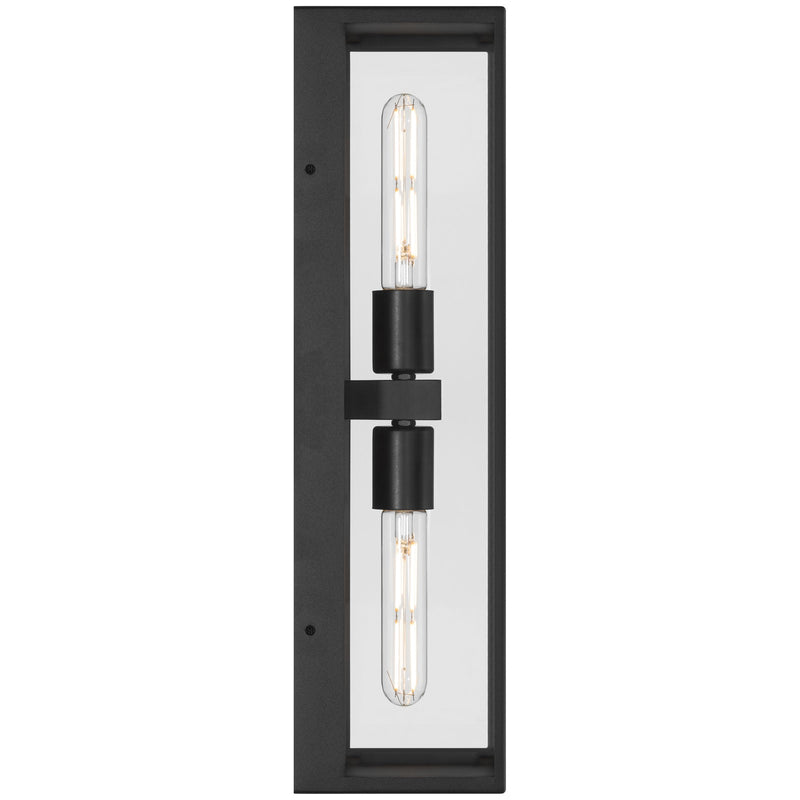 Access Lighting Chatham 2 Light Outdoor Wall Mount Black/Clear