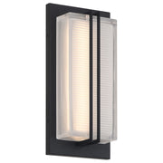 Access Driftwood LED Outdoor Wall Mt, 12.75"H, Black/Frosted