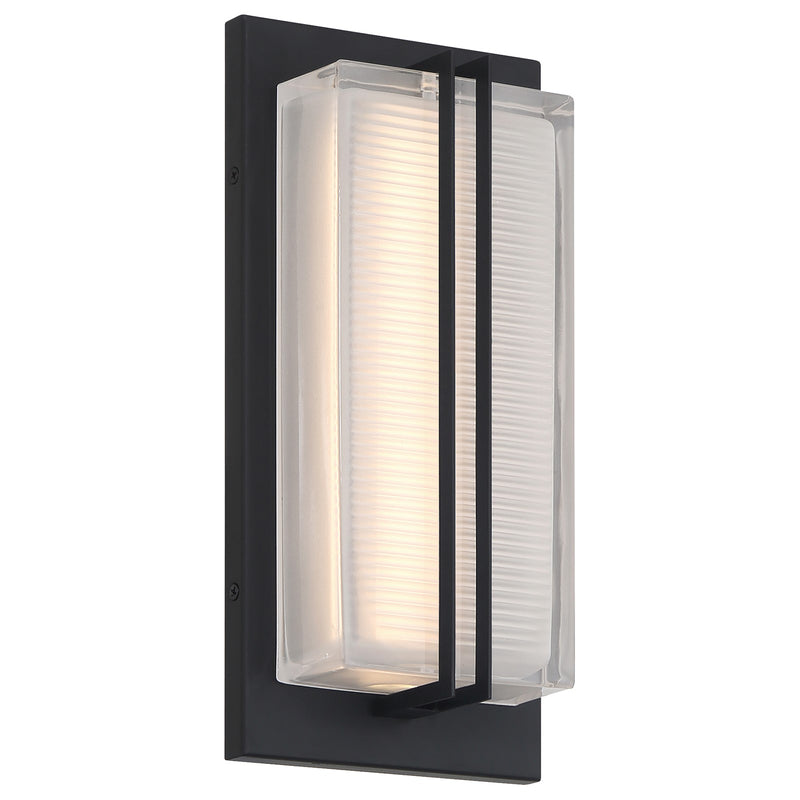 Access Driftwood LED Outdoor Wall Mt, 12.75"H, Black/Frosted