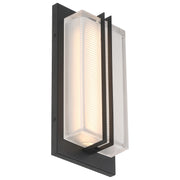 Access Driftwood LED Outdoor Wall Mt, 12.75"H, Black/Frosted