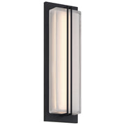 Access Driftwood LED Outdoor Wall Mt, 18.75"H, Black/Frosted