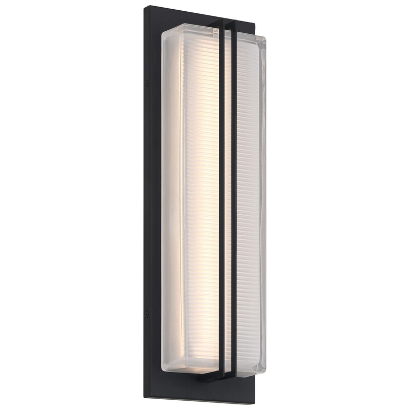 Access Driftwood LED Outdoor Wall Mt, 18.75"H, Black/Frosted