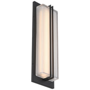 Access Driftwood LED Outdoor Wall Mt, 18.75"H, Black/Frosted