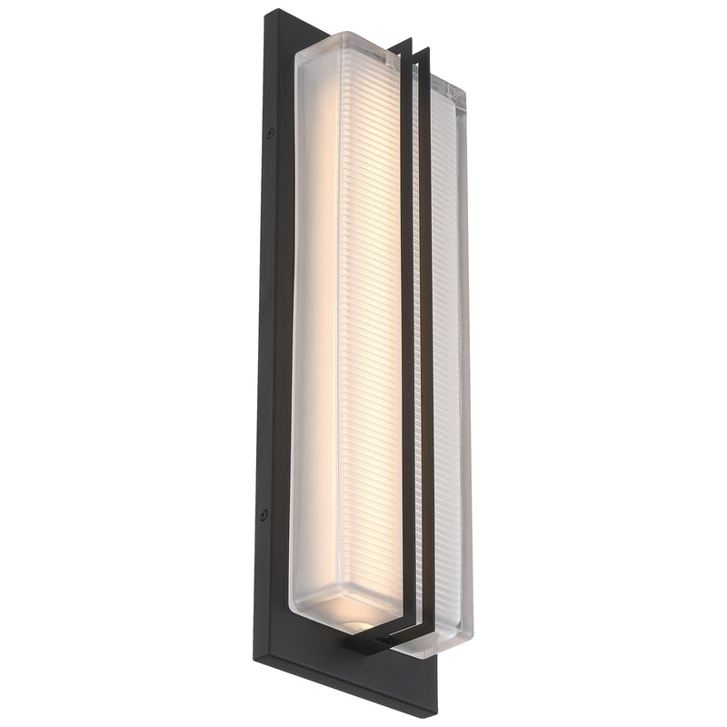 Access Driftwood LED Outdoor Wall Mt, 18.75"H, Black/Frosted