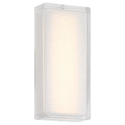 Access Porto LED Outdoor Wall Mt, 10.25"H, White/Frosted