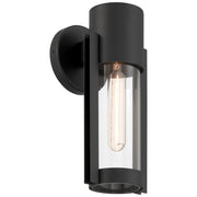 Access Lighting Coastal Outdoor Wall Mount, 12"H, Black/Clr